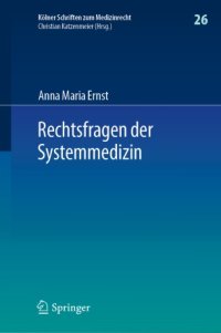 cover of the book Rechtsfragen der Systemmedizin