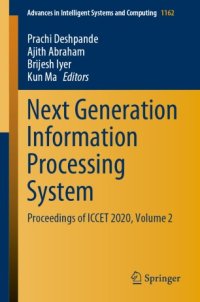 cover of the book Next Generation Information Processing System: Proceedings of ICCET 2020, Volume 2