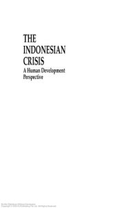 cover of the book The Indonesian Crisis : A Human Development Perspective