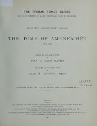 cover of the book The Tomb of Amenemhet (No. 82)