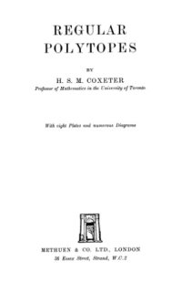 cover of the book Regular polytopes