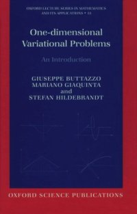 cover of the book One-dimensional variational problems: An introduction