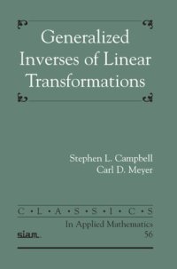 cover of the book Generalized Inverses of Linear Transformations