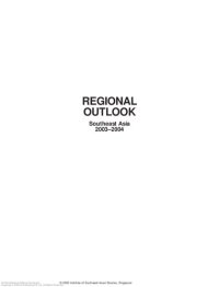 cover of the book Regional outlook : Southeast Asia 2003-2004