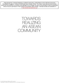 cover of the book Towards realizing an ASEAN community : a brief report on the ASEAN Community Roundtable