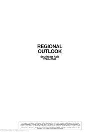 cover of the book Regional outlook : Southeast Asia, 2001-2002