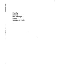 cover of the book Family, kinship, and marriage among Muslims in India