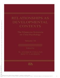 cover of the book Relationships as Developmental Contexts