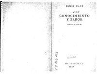 cover of the book Conocimiento Y Error