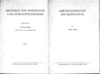 cover of the book Abenlandische Eschatologie