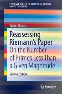 cover of the book Reassessing Riemann's Paper "On the Number of Primes Less than a Given Magnitude"