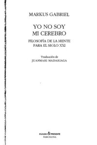 cover of the book Yo no soy mi cerebro