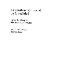 cover of the book La Construccion Social De La Realidad