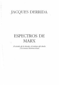 cover of the book Espectros de Marx