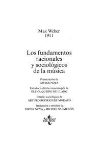 cover of the book Los fundamentos racionales y sociológicos de la música (1911)