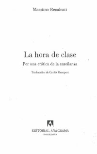 cover of the book La hora de clase