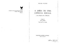 cover of the book A ideia de uma ciência social e sua relação com a filosofia