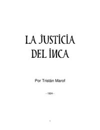 cover of the book La justicia del inca