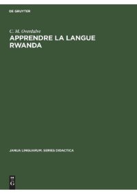 cover of the book Apprendre la langue Rwanda (French Edition)