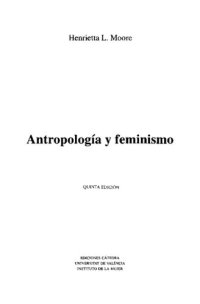 cover of the book Antropología y feminismo