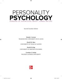 cover of the book Personality Psychology: Domains of Knowledge About Human Nature