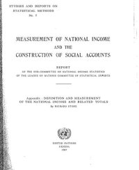 cover of the book Measurement of National Income and the Construction of Social Accounts