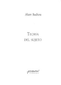 cover of the book Teoria Del Sujeto