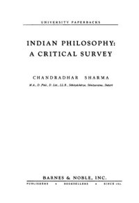 cover of the book Indian Philosophy: A Critical Survey