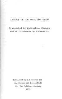 cover of the book Legends of Icelandic magicians