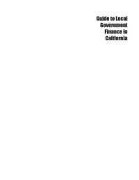 cover of the book Guide to Local Government Finance in California