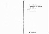 cover of the book An Introduction to the Composition and Analysis of Greek Prose