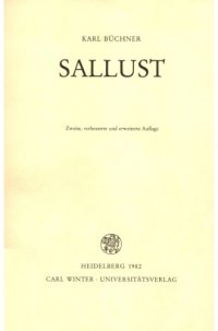 cover of the book Sallust