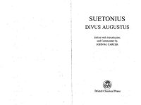 cover of the book Suetonius: Divus Augustus (Edited with Introduction and Commentary)