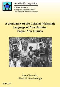 cover of the book A dictionary of the Lakalai (Nakanai) language of New Britain, Papua New Guinea