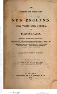 cover of the book History and Antiquities of New England, New York, New Jersey, and Pennsylvania