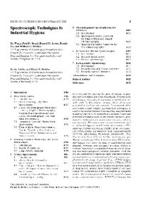 cover of the book Spectroscopic Techniques in Industrial Hygiene