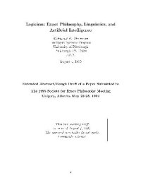 cover of the book Logicism: Exact Philosophy, Linguistics and Artificial Intelligence