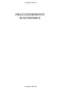 cover of the book Field experiments in economics