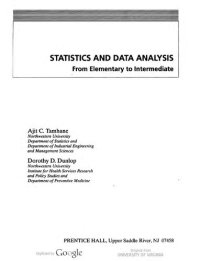 cover of the book Statistics and data analysis : from elementary to intermediate