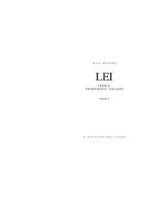 cover of the book LEI. Lessico etimologico italiano (Ab-alburnus)