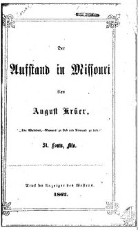 cover of the book Der Aufstand in Missouri