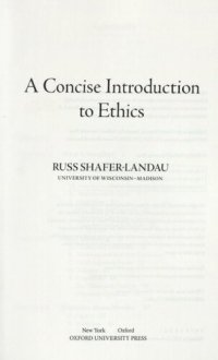 cover of the book A Concise Introduction to Ethics