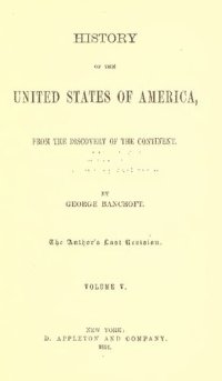 cover of the book History of the United States from the Discovery of the Continent