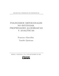 cover of the book Polinomios ortogonales no estándar. Propiedades algebraicas y analíticas