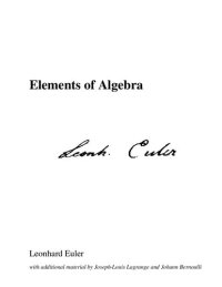 cover of the book Elements of Algebra