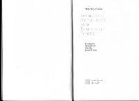 cover of the book Spiritual Authority and Temporal Power