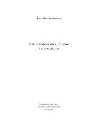 cover of the book Cali: terratenientes, mineros y comerciantes