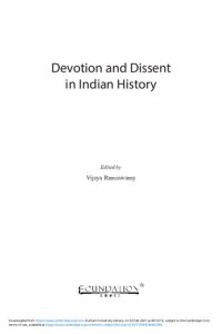 cover of the book Devotion and Dissent in Indian History