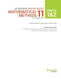 cover of the book Jacaranda Maths Quest Units 1&2 Mathematical Methods 11 for Queensland