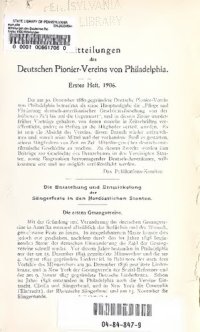 cover of the book Mitteilungen des Deutschen Pionier-Vereins von Philadelphia